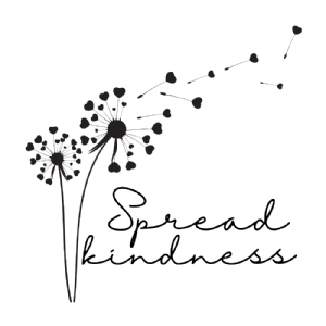Spread Kindness SVG | Heart Dandelion Clipart Cut Files T-shirt SVG