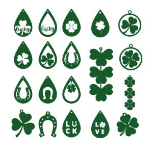 St Patrick's Day Earrings SVG Bundle, Instant Download St Patrick's Day SVG