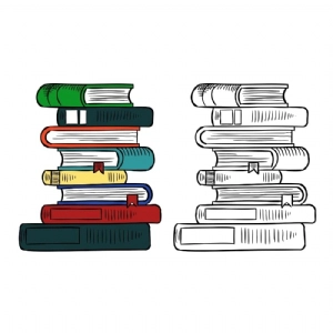 Stack Of Books SVG Clipart Vector Files Bookish SVG