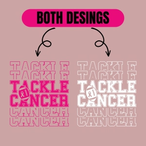 Stacked Tackle Breast Cancer SVG, Football Pink Out SVG Cancer Day SVG