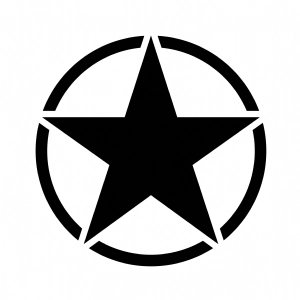 Star In Circle SVG, Jeep Star SVG Design for Car Decal Jeep SVG