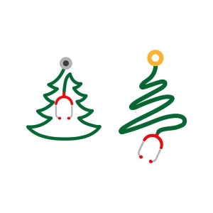 Stethoscope Christmas Tree SVG, Christmas Nurse SVG Christmas SVG