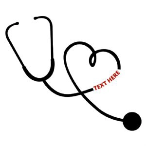 Heart Stethoscope Monogram SVG Design Nurse SVG