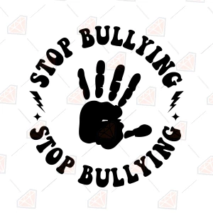 Stop Bullying SVG with Hand, Unity Day Cut File Awareness Day