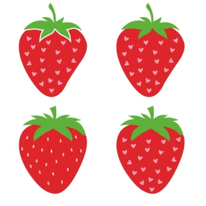 Strawberry SVG Bundle , Cute Strawberry SVG Fruits and Vegetables SVG