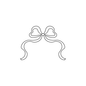 Stylish Bow Outline SVG, Bow SVG Bow SVG