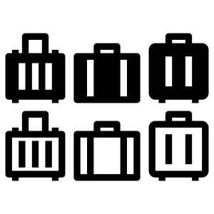 Suitcase SVG Bundle, Suitcase Clipart Icon SVG