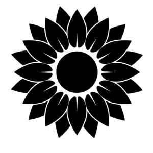 Sunflower Black Hand Drawing SVG, Hand Drawing Sunflower Instant Download Sunflower SVG