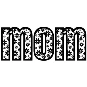 Sunflower Mom Black SVG, Mother's Day Cut File Mom SVG