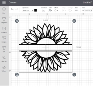 Sunflower Monogram SVG, Split Sunflower Instant Download Sunflower SVG
