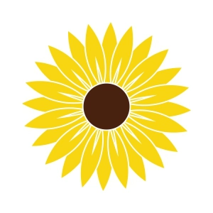 Sunflower SVG Cut & Clipart File, Cricut File Sunflower SVG