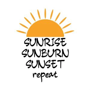 Sunrise Sunburn Sunset Repeat SVG Cut Files | PremiumSVG