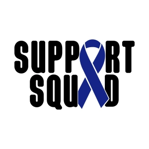 Support Squad SVG, Colon Cancer Awareness SVG Cancer Day SVG