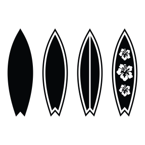 Surfboard SVG Bundle, Summer Beach Cut Files Sports SVG