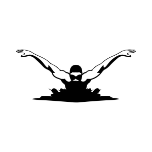 Swimmer Silhouette SVG, Athlete SVG File Fitness SVG