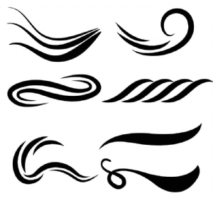 Swish Wave Shapes SVG Cut File, Wave Vector & Clipart Shapes