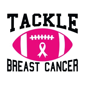 Tackle Breast Cancer Football SVG Design for Shirt Cancer Day SVG