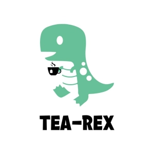 Tea Rex SVG Cut File, Tea-Rex Vector Instant Download Coffee and Tea SVG