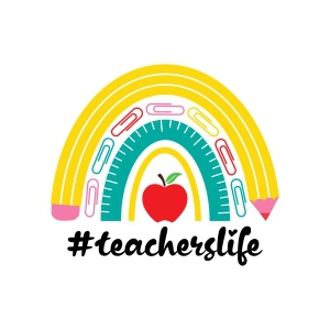 Teacher Life Rainbow SVG, Teacher SVG Teacher SVG