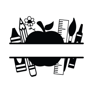 Monogram Teacher SVG, Cut and Clipart Files Teacher SVG