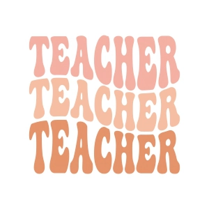 Teacher Wavy Text SVG for Shirt Teacher SVG