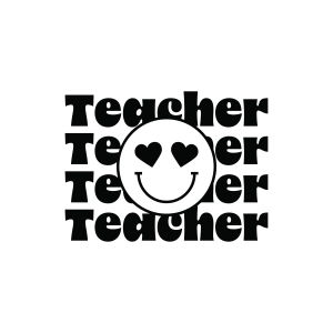 Teacher with Smiley Face SVG, Teacher SVG Shirt Teacher SVG