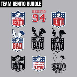 Team Benito SVG Bundle, Super Bowl 2026 Svg