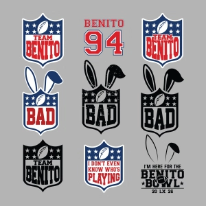 Team Benito SVG Bundle, Super Bowl 2026
