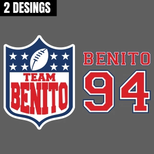Team Benito SVG with 94, Super Bowl 2026 Svg