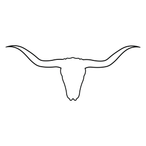 Texas Longhorn SVG Outline Texas SVG