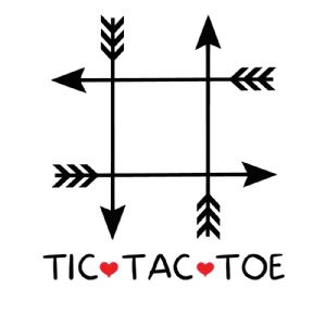 Tic Tac Toe SVG, Valentine's Day SVG Instant Download Valentine's Day SVG