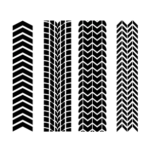 Tire Track SVG Bundle for Stenciling, Instant Download Vector Illustration