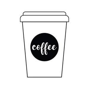 Coffee Cup Instant Digital Download Svg, Png, Dxf, and Eps Files Included  Coffee to Go Cup, Latte, Take Away Cup 