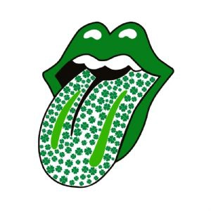 Tongue Out Shamrock SVG Cut File, Shamrock Lips SVG Instant Download Shamrock SVG