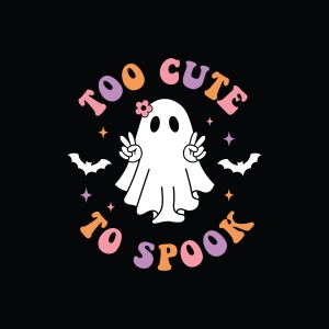 Too Cute To Spook PNG, High-Quality Halloween Sublimation Design Halloween SVG