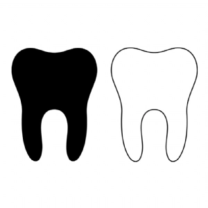 Tooth SVG, Tooth Outline SVG Clipart Files Vector Illustration