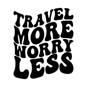 Travel More Worry Less SVG, Wavy Shirt Design Funny SVG