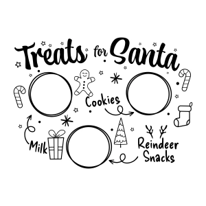 Treats for Santa SVG, Santa Cookies Tray SVG Christmas SVG