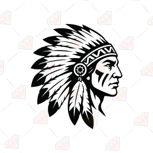 Tribal Chief SVG – Powerful Warrior Cut File