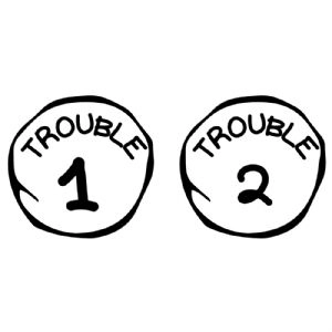 Trouble 1 Trouble 2 SVG, Trouble 1 and Trouble 2 Instant Download Cartoons