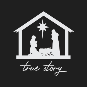 True Story Nativity Scene SVG, Christmas Scene SVG Digital Download Christmas SVG