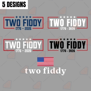 Two Fiddy SVG Bundle – 5 America 250 Fourth of July Cut Files