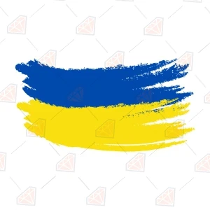 Free Ukraine Brush Flag SVG File Svg