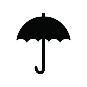 Umbrella SVG, Black and White Umbrella Clipart Vector Objects