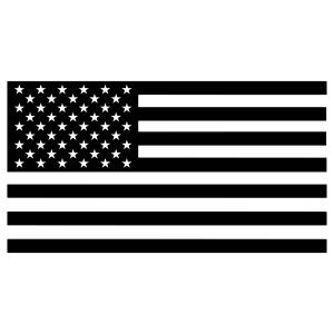 Black and White American Flag SVG, Usa Black Flag SVG Cut File USA SVG