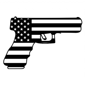 Glock USA Flag Gun SVG | Patriotic Gun SVG Vector File, USA SVG