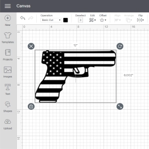 Glock USA Flag Gun SVG | Patriotic Gun SVG Vector File, USA SVG