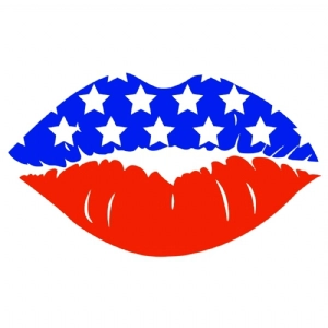 Usa Flag Lips Svg | 4th Of July Svg 4th Of July SVG