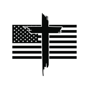 USA Flag SVG with a Cross USA SVG