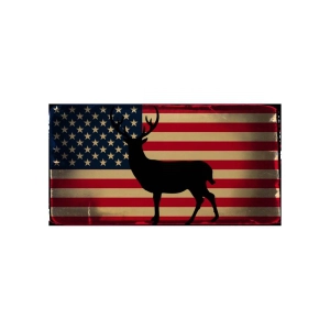 USA Flag with Deer SVG Design for Sublimation Sublimation SVG